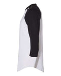 Augusta Sportswear 4420 Unisex Three-Quarter Raglan Sleeve Baseball Jersey T-Shirt - White/ Black - side
