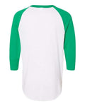 Augusta Sportswear 4420 Unisex Three-Quarter Raglan Sleeve Baseball Jersey T-Shirt - White/ Kelly - back
