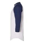 Augusta Sportswear 4420 Unisex Three-Quarter Raglan Sleeve Baseball Jersey T-Shirt - White/ Navy - side