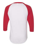 Augusta Sportswear 4420 Unisex Three-Quarter Raglan Sleeve Baseball Jersey T-Shirt - White/ Red - back