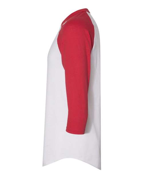Augusta Sportswear 4420 Unisex Three-Quarter Raglan Sleeve Baseball Jersey T-Shirt - White/ Red - side