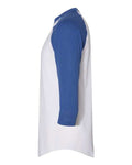 Augusta Sportswear 4420 Unisex Three-Quarter Raglan Sleeve Baseball Jersey T-Shirt - White/ Royal - side