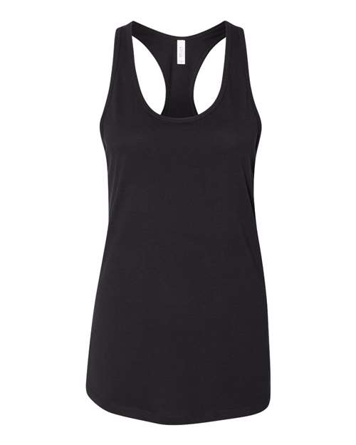 BELLA + CANVAS 6008 Women's Jersey Racerback Tank - Black - front
