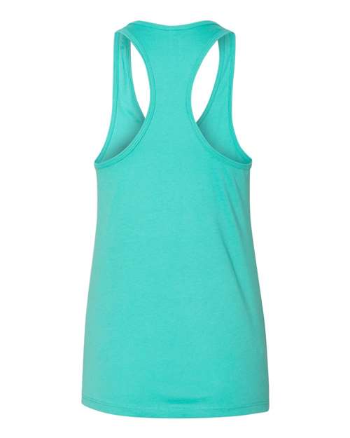 BELLA + CANVAS 6008 Women's Jersey Racerback Tank - Teal - back