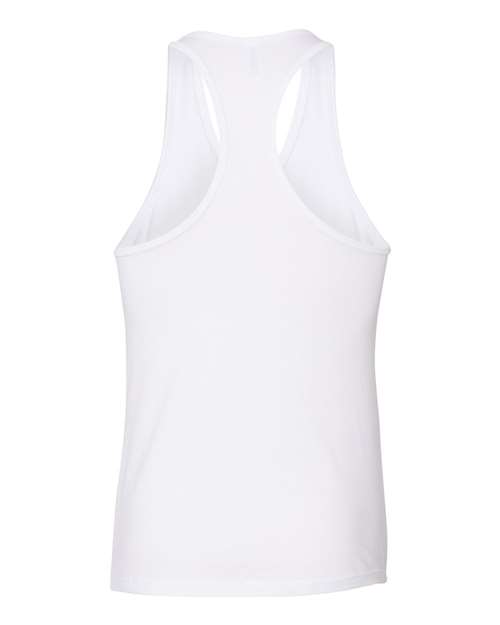 BELLA + CANVAS 6008 Women's Jersey Racerback Tank - White - back
