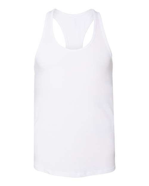 BELLA + CANVAS 6008 Women's Jersey Racerback Tank - White - front