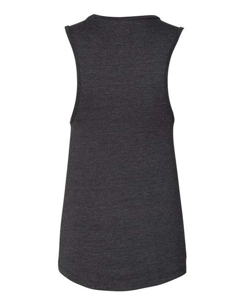 BELLA + CANVAS 6003 Women's Jersey Muscle Tank - Dark Grey Heather - back
