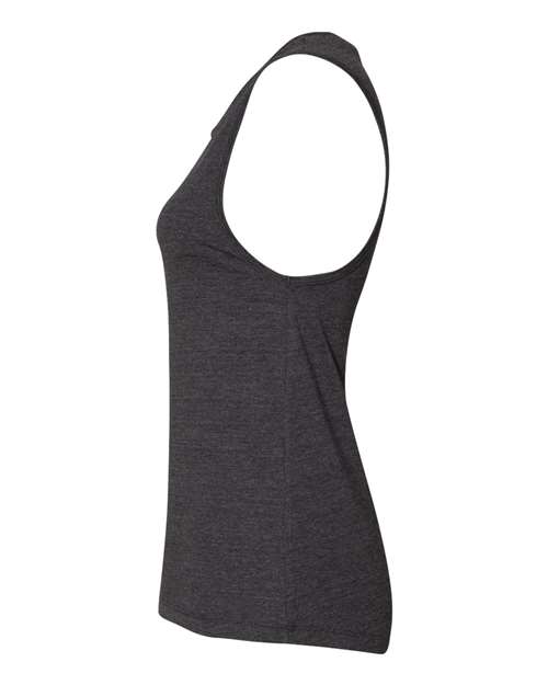 BELLA + CANVAS 6003 Women's Jersey Muscle Tank - Dark Grey Heather - side