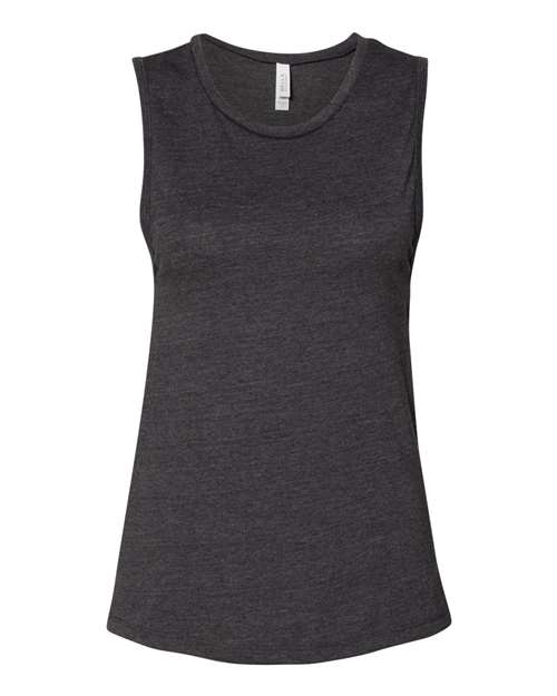 BELLA + CANVAS 6003 Women's Jersey Muscle Tank - Dark Grey Heather - front