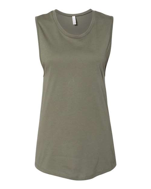 BELLA + CANVAS 6003 Women's Jersey Muscle Tank - Military Green - front