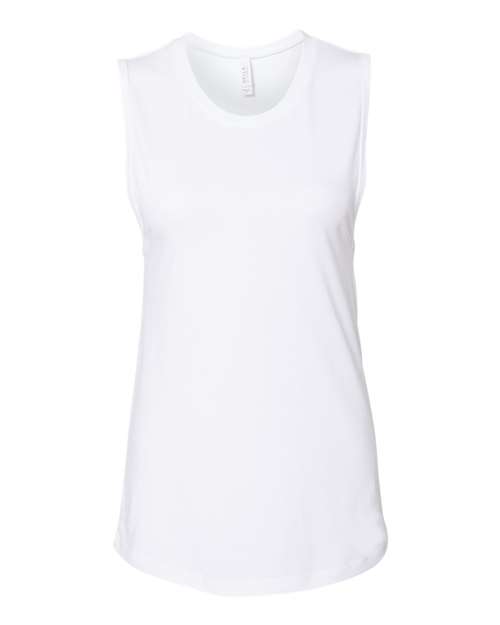 BELLA + CANVAS 6003 Women's Jersey Muscle Tank - White - front
