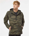 Independent Trading Co. EXP94NAW Men's Nylon Anorak - Forest Camo - model front