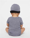 Rabbit Skins 4400 Infant Baby Rib Bodysuit - Granite Heather - model back