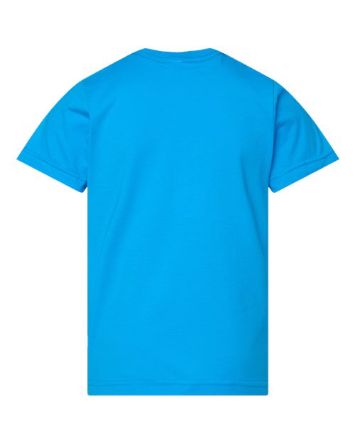 LAT 6101 Youth Fine Jersey Tee - Turquoise - back