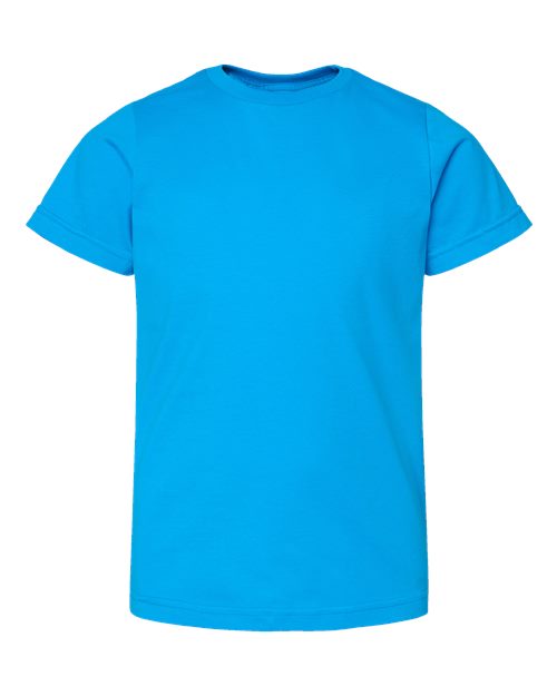 LAT 6101 Youth Fine Jersey Tee - Turquoise - front