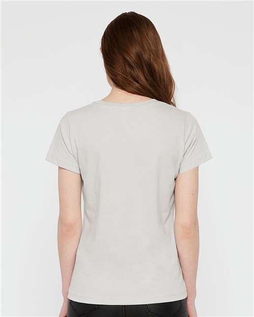 LAT 3516 Women's Fine Jersey Tee - Silver - model back