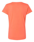 LAT 3507 Women's Fine Jersey V-Neck Tee - Papaya - back