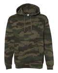 Independent Trading Co. IND4000 Heavyweight Hooded Sweatshirt - Forest Camo - flat front