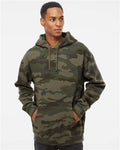 Independent Trading Co. IND4000 Heavyweight Hooded Sweatshirt - Forest Camo - model front