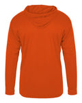 Badger 4105 Unisex B-Core Hooded Long Sleeve T-Shirt - Burnt Orange - back