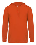 Badger 4105 Unisex B-Core Hooded Long Sleeve T-Shirt - Burnt Orange - front