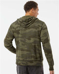 Independent Trading Co. AFX90UNZ Unisex Lightweight Full-Zip Hooded Sweatshirt - Forest Camo - model back