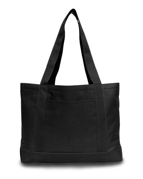 Liberty Bags 7002 P&O Cruiser Tote - Black/ Black - front