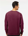 Independent Trading Co. SS3000 Midweight Crewneck Sweatshirt - Maroon - model back