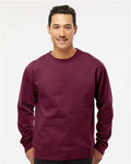 Independent Trading Co. SS3000 Midweight Crewneck Sweatshirt - Maroon - model front