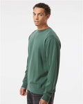Independent Trading Co. PRM3500 Unisex Midweight Pigment-Dyed Crewneck Sweatshirt - Pigment Alpine Green - model side