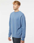 Independent Trading Co. PRM3500 Unisex Midweight Pigment-Dyed Crewneck Sweatshirt - Pigment Light Blue - model side