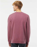 Independent Trading Co. PRM3500 Unisex Midweight Pigment-Dyed Crewneck Sweatshirt - Pigment Maroon - model back