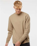 Independent Trading Co. PRM3500 Unisex Midweight Pigment-Dyed Crewneck Sweatshirt - Pigment Sandstone - model front