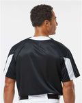 Alleson Athletic 7976 Men's Striker Placket - Black/ White - model back