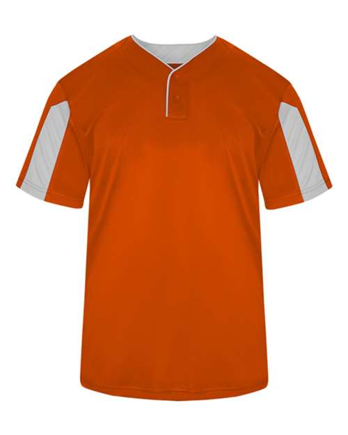 Alleson Athletic 7976 Men's Striker Placket - Burnt Orange/ White - front
