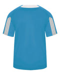 Alleson Athletic 7976 Men's Striker Placket - Columbia Blue/ White - back