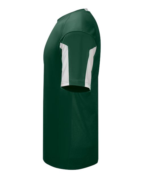 Alleson Athletic 7976 Men's Striker Placket - Forest/ White - side