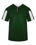 Alleson Athletic 7976 Men's Striker Placket - Forest/ White - front
