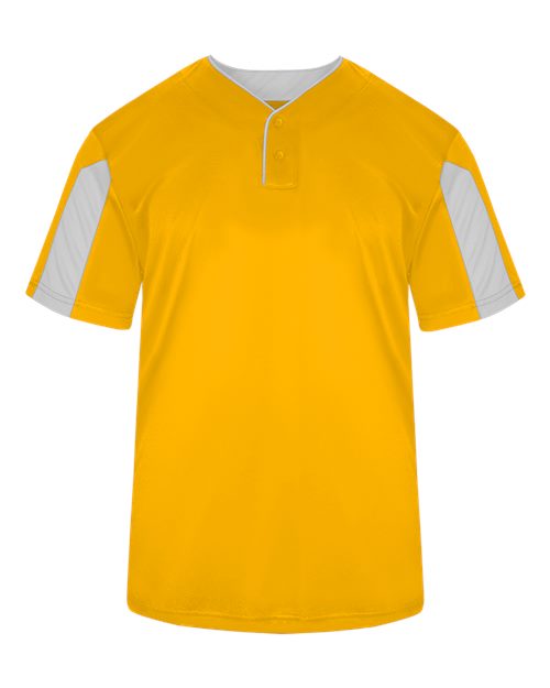 Alleson Athletic 7976 Men's Striker Placket - Gold/ White - front