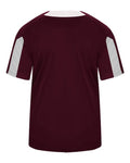 Alleson Athletic 7976 Men's Striker Placket - Maroon/ White - back