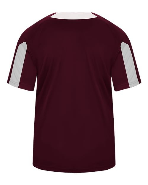 Alleson Athletic 7976 Men's Striker Placket - Maroon/ White - back