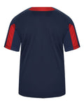 Alleson Athletic 7976 Men's Striker Placket - Navy/ Red - back
