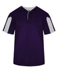 Alleson Athletic 7976 Men's Striker Placket - Purple/ White - front