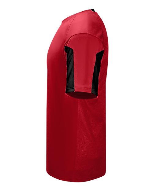 Alleson Athletic 7976 Men's Striker Placket - Red/ Black - side