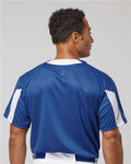 Alleson Athletic 7976 Men's Striker Placket - Royal/ White - model back