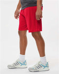 C2 Sport 5107 Men's Mesh 7" Shorts - Red - model side