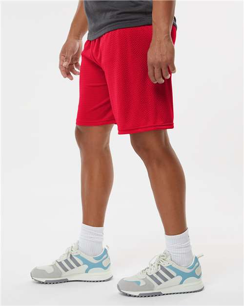 C2 Sport 5107 Men's Mesh 7" Shorts - Red - model side