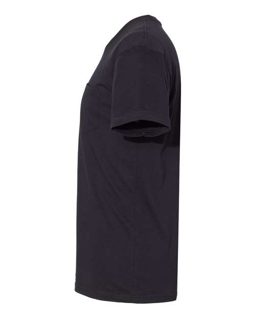 Next Level 3605 Unisex Cotton Pocket T-Shirt - Black - side
