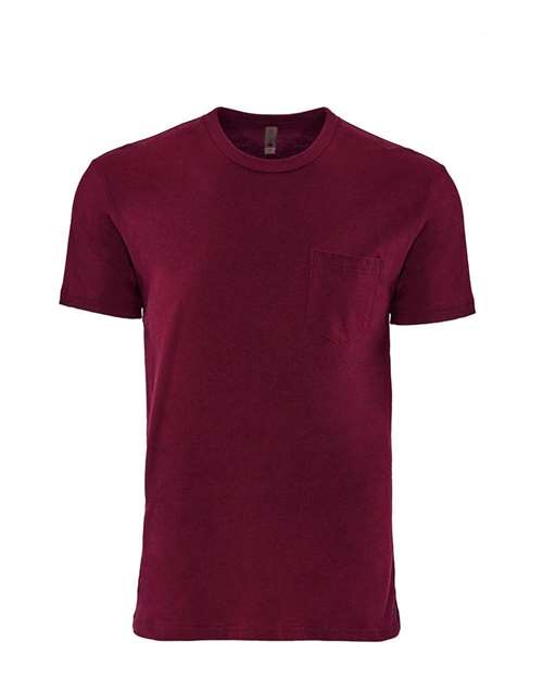 Next Level 3605 Unisex Cotton Pocket T-Shirt - Maroon - front