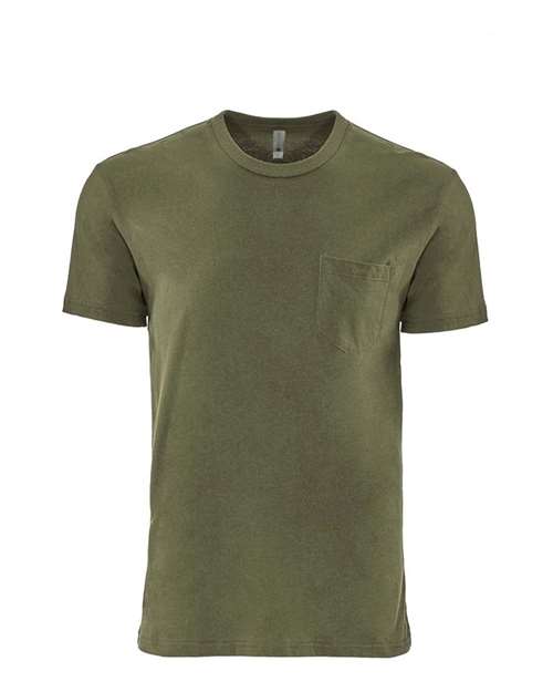 Next Level 3605 Unisex Cotton Pocket T-Shirt - Military Green - front